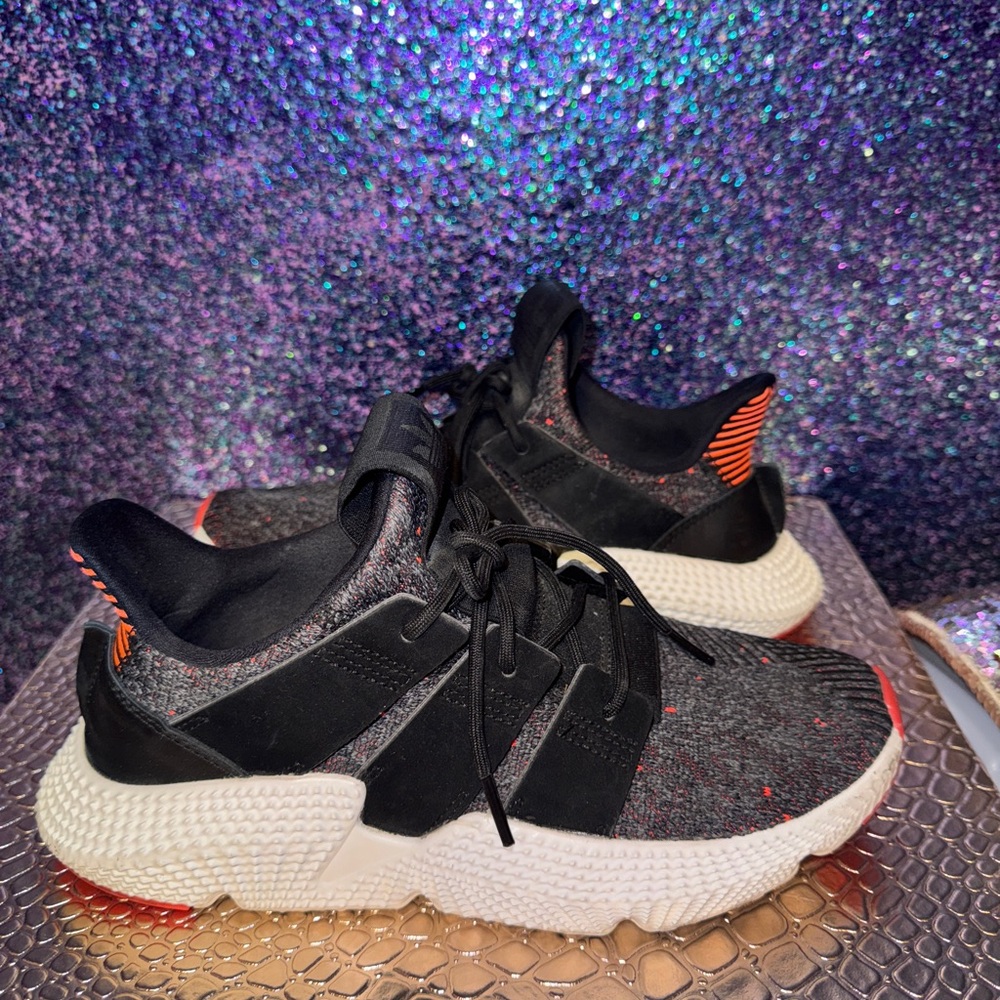 ADIDAS Black and Orange Halloween Coded Sneakers Men’s 7 / Women’s 9